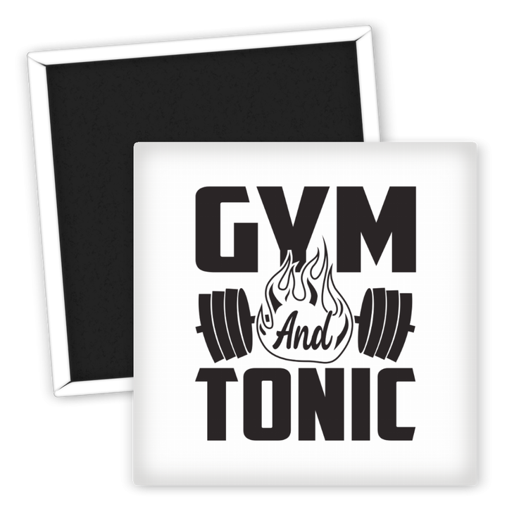 Zum Produkt Kühlschrankmagnet Gym And Tonic Fitness Motiv für Sportliebhaber