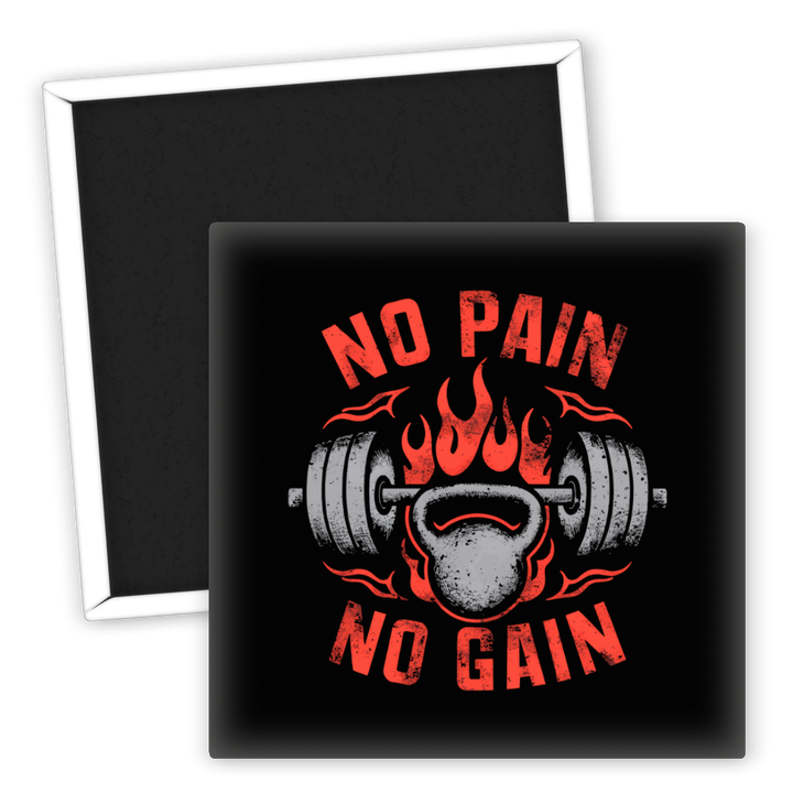 Zum Produkt Kühlschrankmagnet Fitness No Pain No Gain Motiv für Sportler
