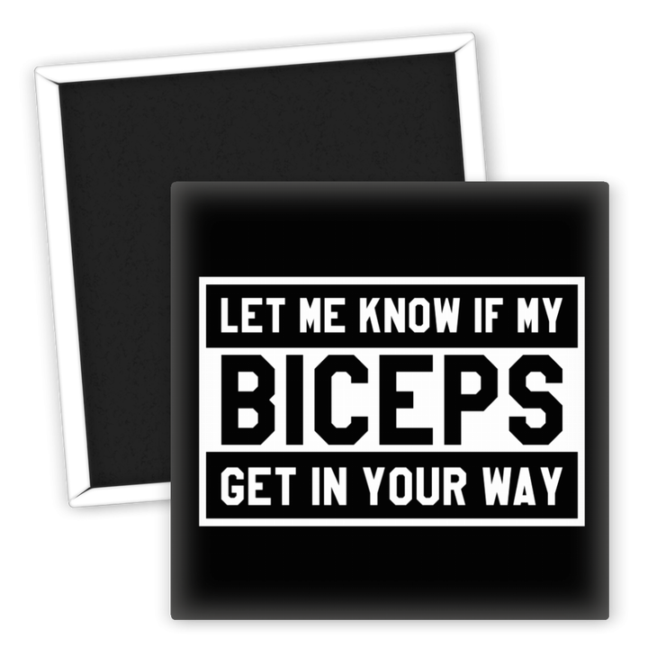 Zum Produkt Fitness Kühlschrankmagnet Bizeps Spruch Motiv starkes Training
