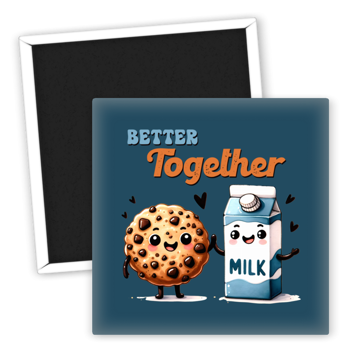 Zum Produkt Kühlschrankmagnet Cookies und Milch besser zusammen Motiv