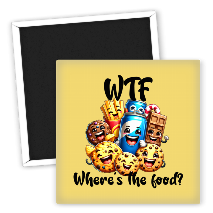 Zum Produkt Kühlschrankmagnet WTF Where's the Food Snack Motiv