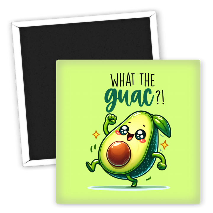 Zum Produkt Kühlschrankmagnet What the Guac Avocado Spaß Motiv