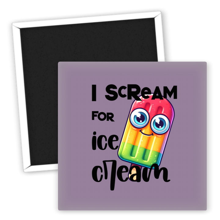 Zum Produkt Kühlschrankmagnet I Scream for Ice Cream bunt und lustig