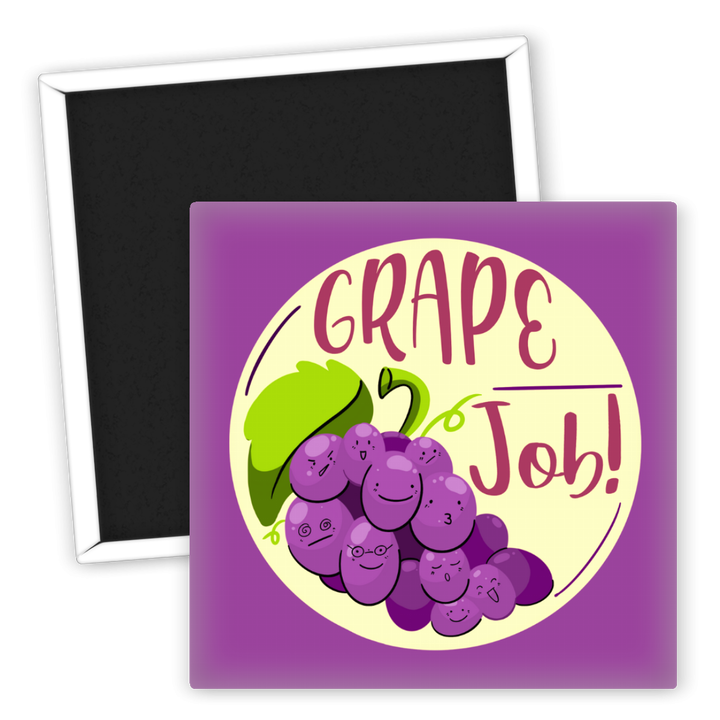 Zum Produkt Kühlschrankmagnet Grape Job niedlicher Traubencharaktere