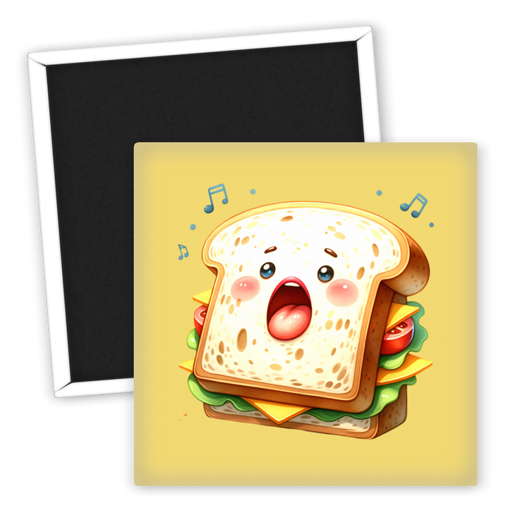 Zum Produkt Niedlicher Kühlschrankmagnet Sandwich mit niedlichem Gesicht
