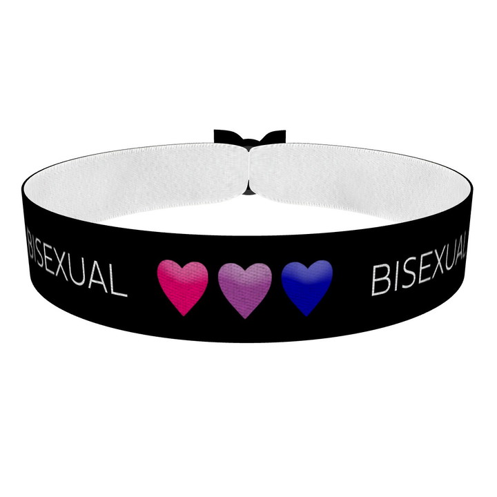 Zum Produkt Bisexuell - Gender Herzen Stoffarmband