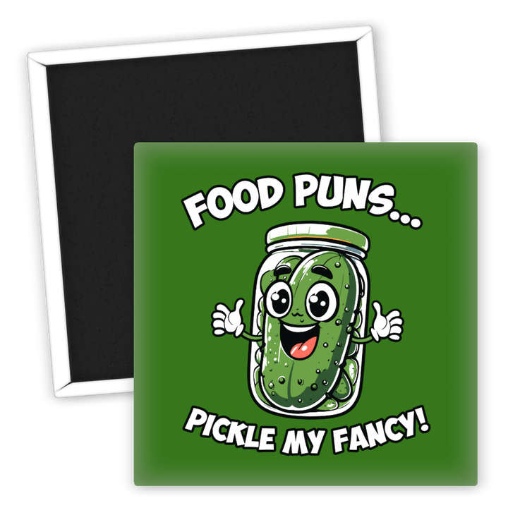 Zum Produkt Kühlschrankmagnet Food Pun Pickle My Fancy witzig und bunt