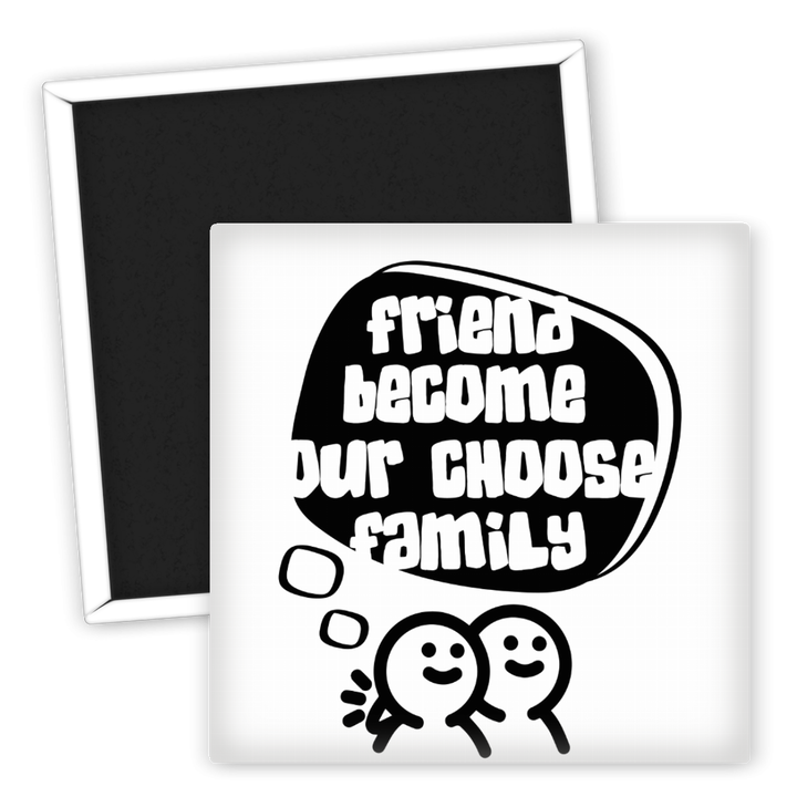 Zum Produkt Kühlschrankmagnet Freunde werden zur Familie Motiv
