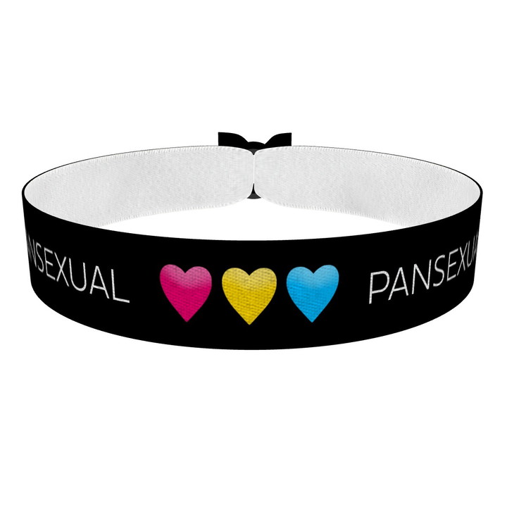 Zum Produkt Pansexuell - Gender Herzen Stoffarmband