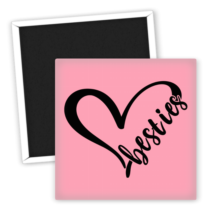 Zum Produkt Kühlschrankmagnet Herz Besties für Freunde und Familie