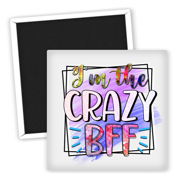 Zum Produkt Kühlschrankmagnet Crazy BFF für beste Freundinnen und Freunde