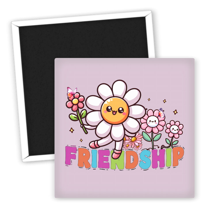 Zum Produkt Kühlschrankmagnet Freundschaft Blume Blumenmotiv bunt  Geschenk