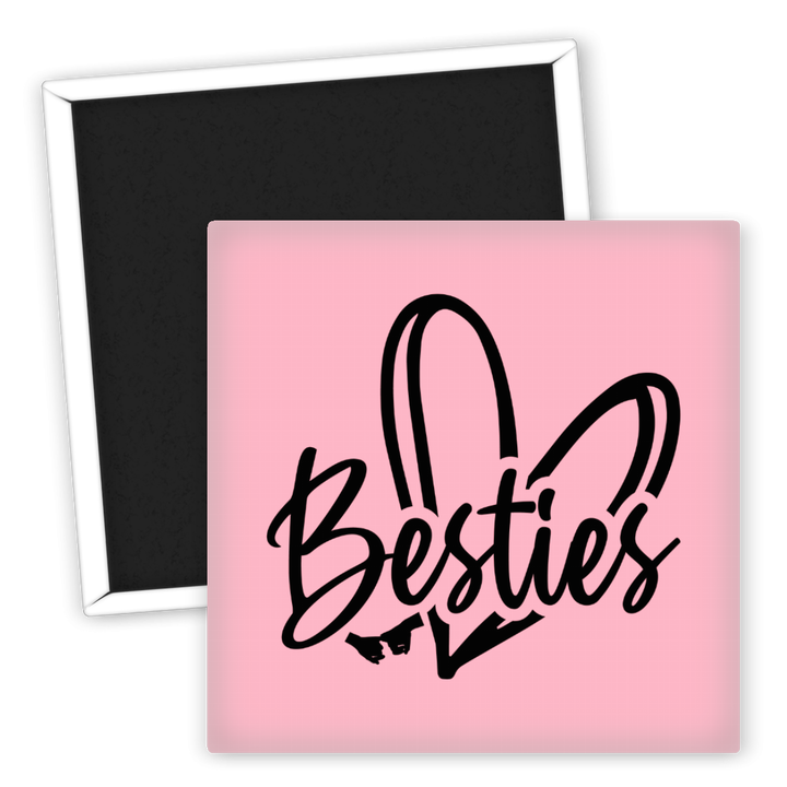 Zum Produkt Kühlschrankmagnet Besties mit Herzmotiv für Freunde und Familie