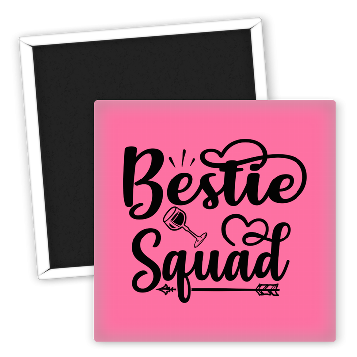 Zum Produkt Kühlschrankmagnet Bestie Squad Freundschaftsgeschenk rosa