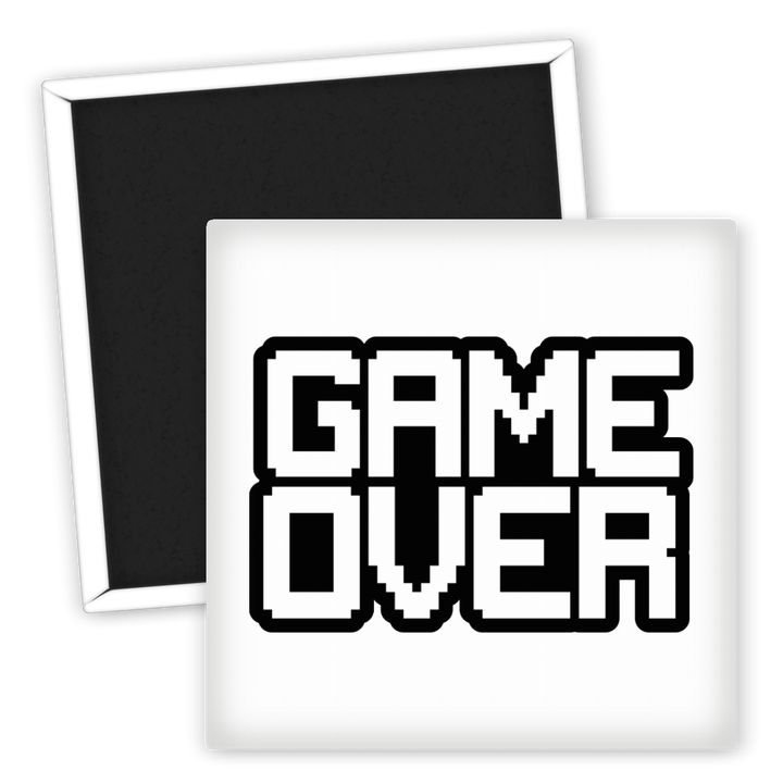 Zum Produkt Kühlschrankmagnet Game Over Retro Gamer Geschenkidee