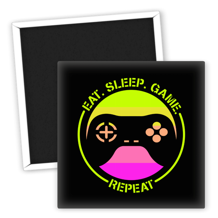 Zum Produkt Kühlschrankmagnet Gamer Eat Sleep Game Repeat Motiv