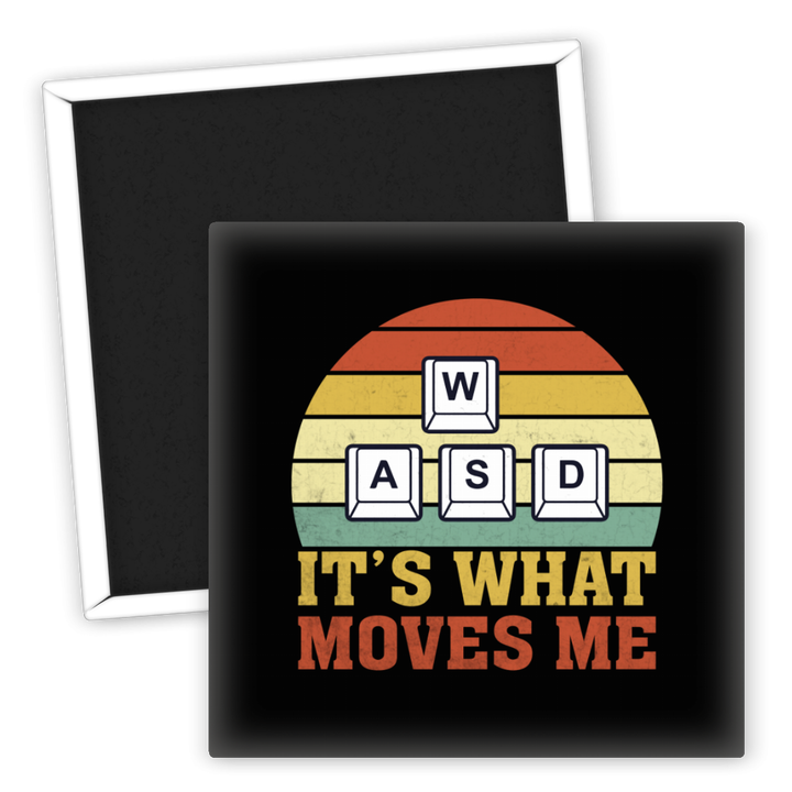 Zum Produkt Kühlschrankmagnet Gamer WASD It's What Moves Me Retro Design