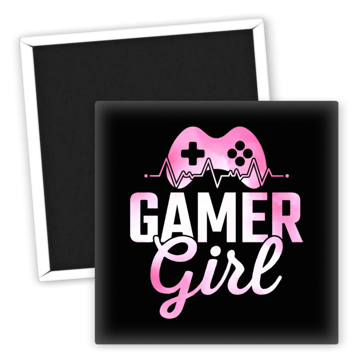 Zum Produkt Kühlschrankmagnet Gamer Girl mit Controller Motiv in Pink