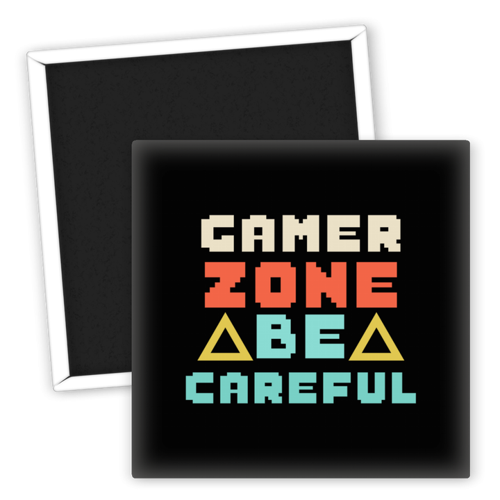 Zum Produkt Gamer Zone Kühlschrankmagnet be careful Retro Stil