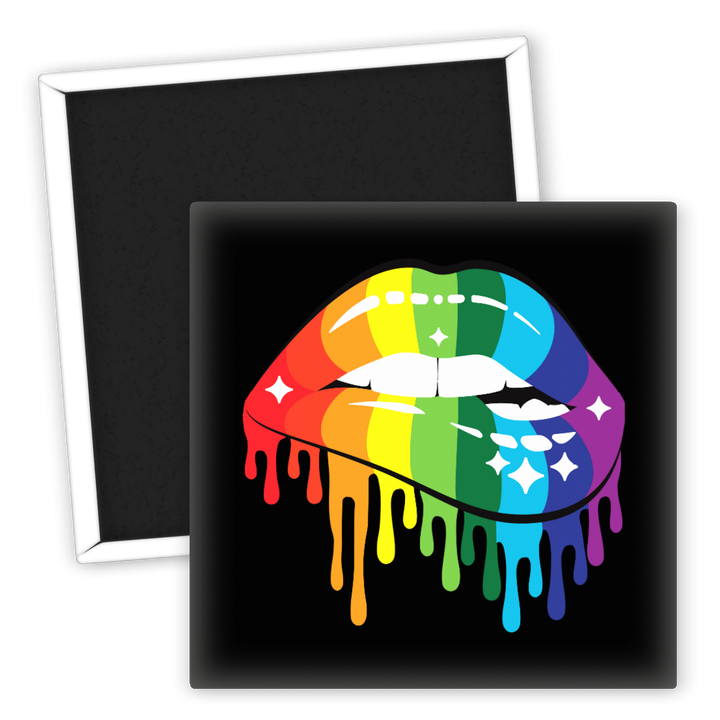 Zum Produkt Kühlschrankmagnet Regenbogen Lippen LGBTQ Motiv