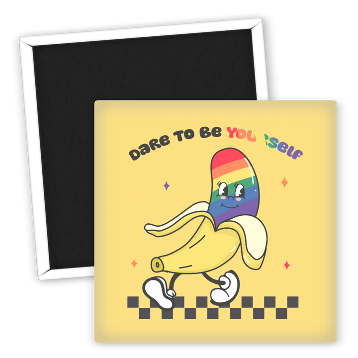 Zum Produkt Bunter LGBTQ Kühlschrankmagnet mit fröhlicher Banane