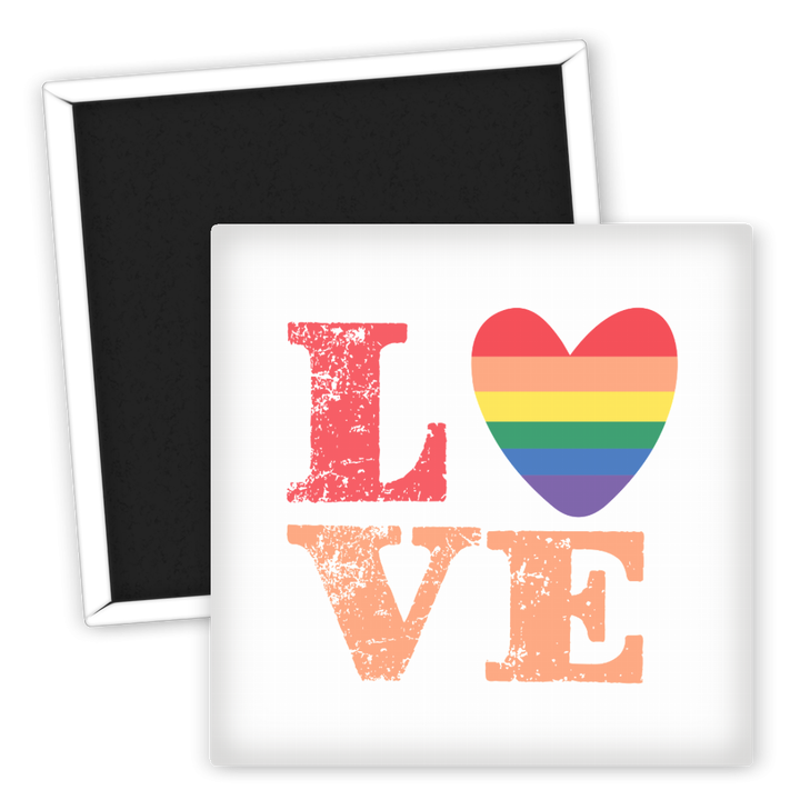Zum Produkt Kühlschrankmagnet Love Herz Regenbogen LGBT Fanartikel
