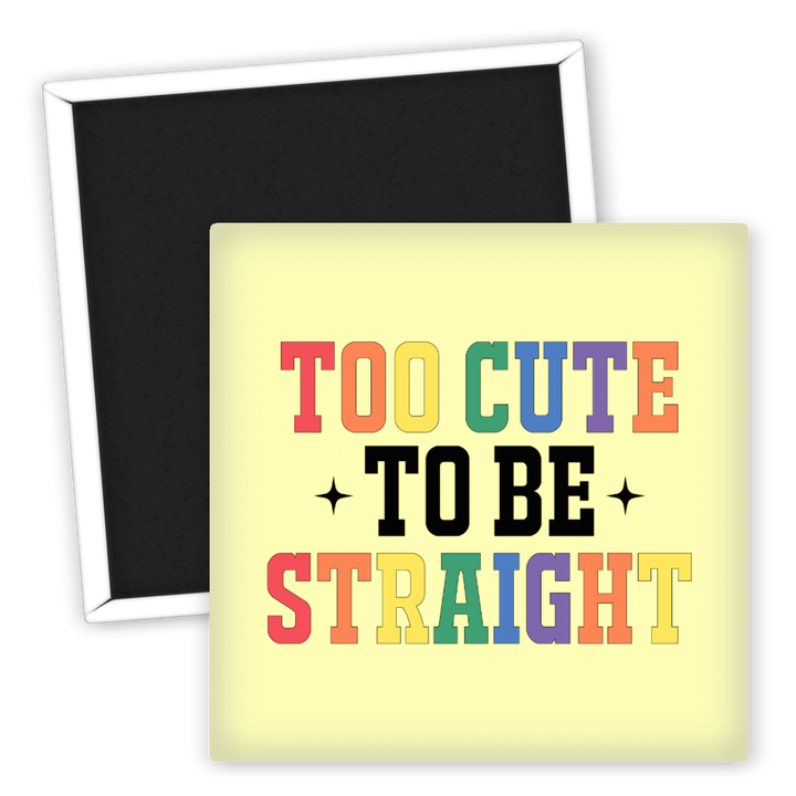Zum Produkt Kühlschrankmagnet zu cute to be straight LGBTQ Design