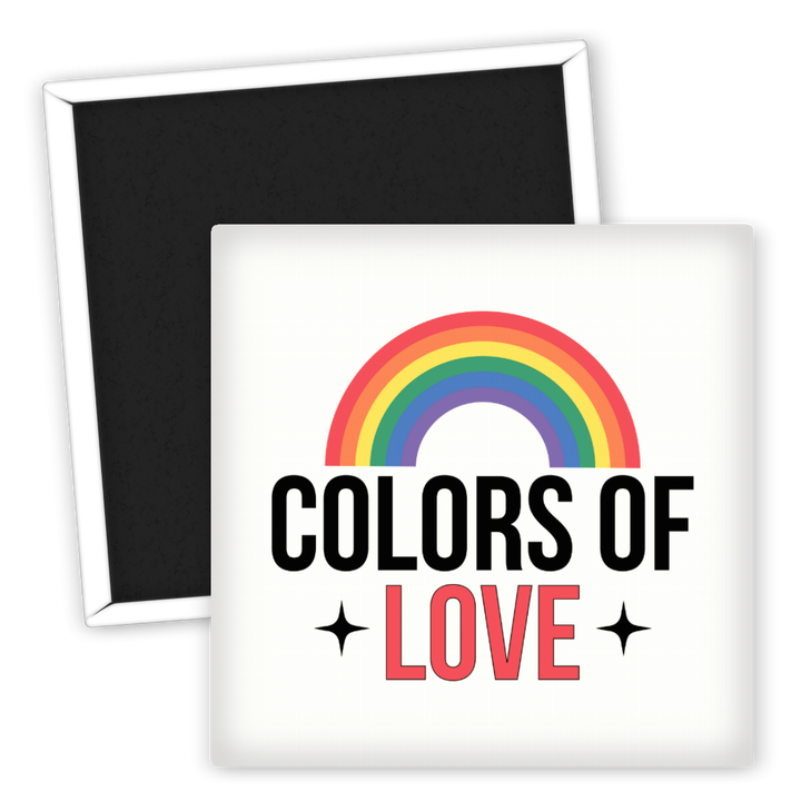 Zum Produkt Kühlschrankmagnet Colors of Love Regenbogen LGBTQ Pride