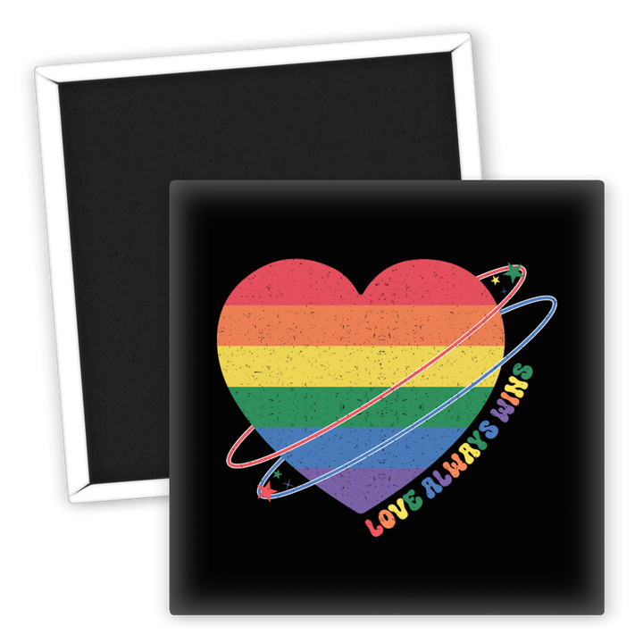 Zum Produkt LGBTQ Kühlschrankmagnet Love Always Wins Herz Regenbogen Design