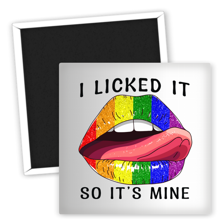 Zum Produkt Kühlschrankmagnet LGBTQ Lippenmotiv Regenbogen Design