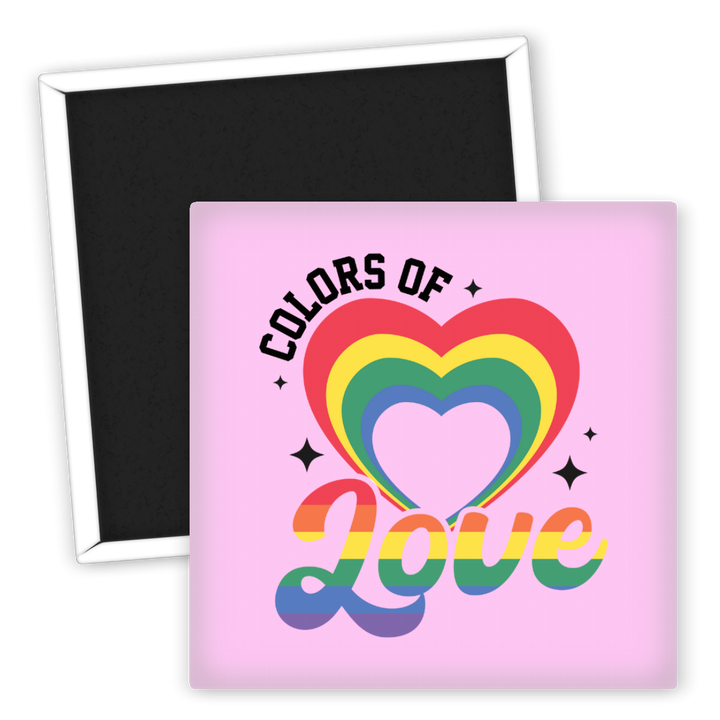 Zum Produkt Kühlschrankmagnet Colors of Love LGBT Pride Herzdesign