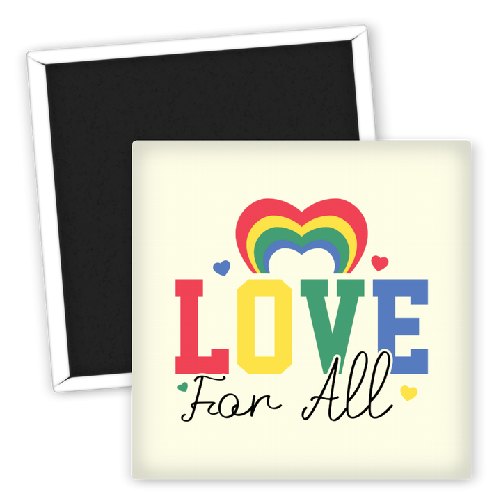 Zum Produkt Kühlschrankmagnet LGBTQ Love For All Regenbogen Herz Design