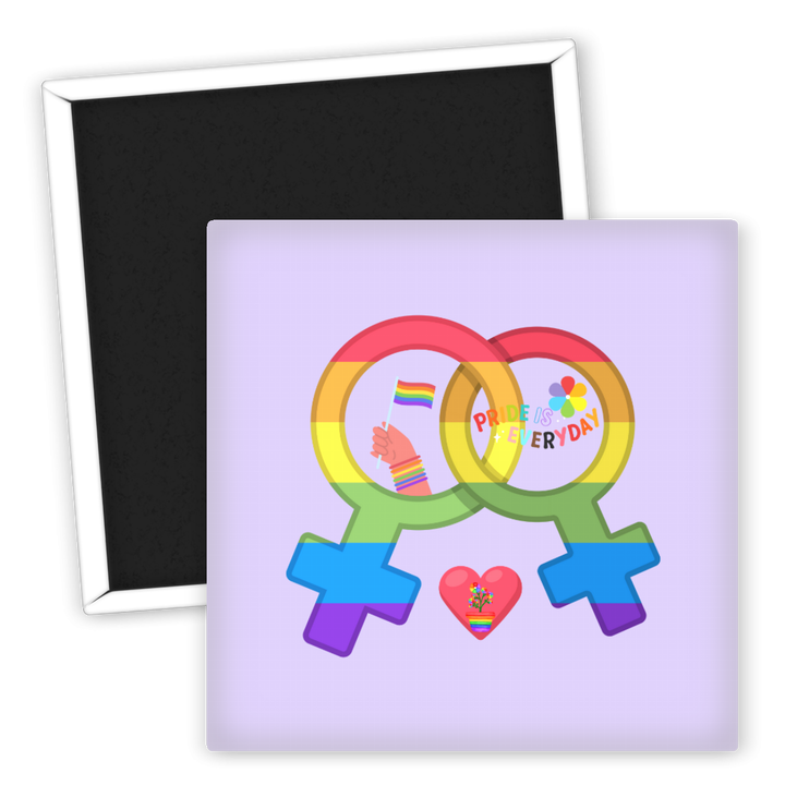 Zum Produkt Kühlschrankmagnet LGBTQ Pride Symbole Hand und Herz