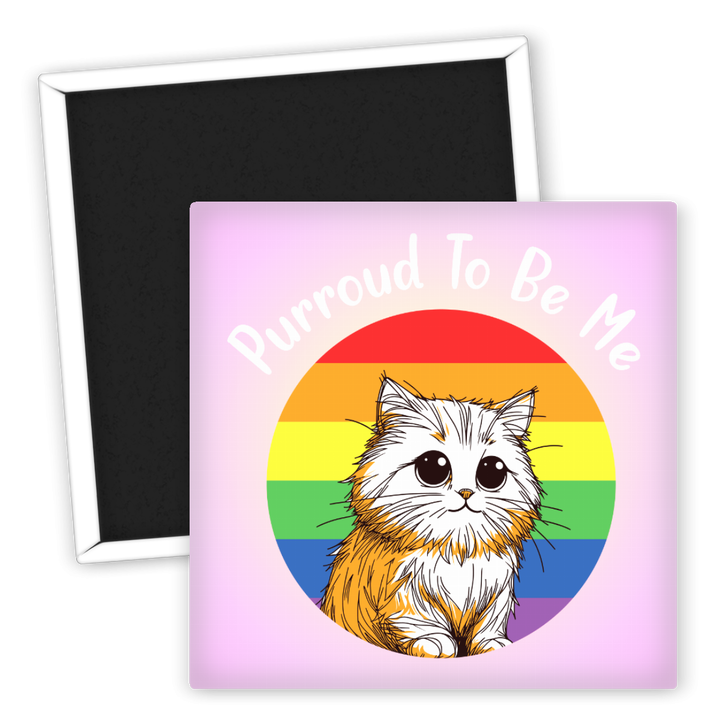 Zum Produkt Kühlschrankmagnet Purroud To Be Me Katzenmotiv LGBTQ+
