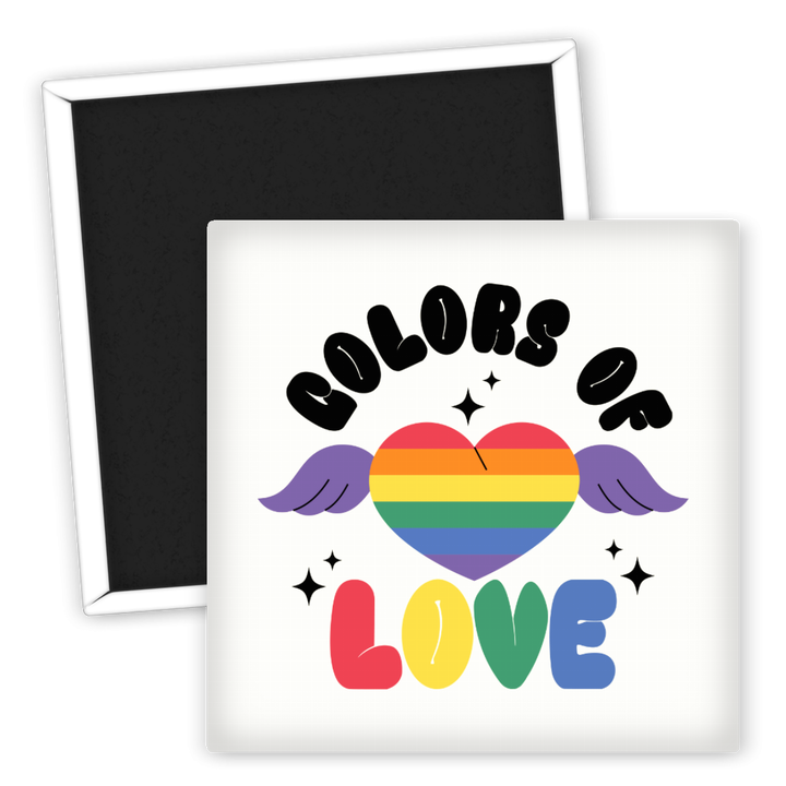 Zum Produkt Kühlschrankmagnet Colors of Love LGBTQ Pride Design
