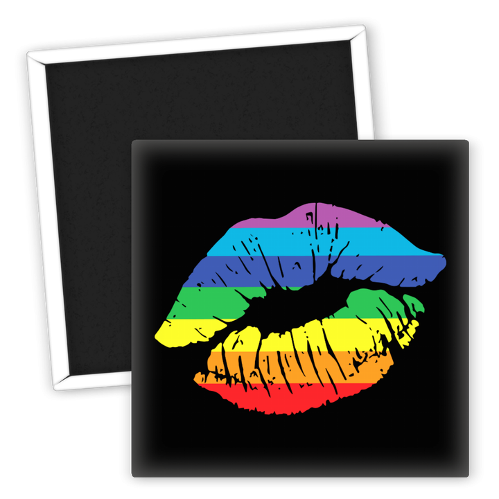 Zum Produkt Kühlschrankmagnet LGBTQ Lippenmotiv Regenbogen Design