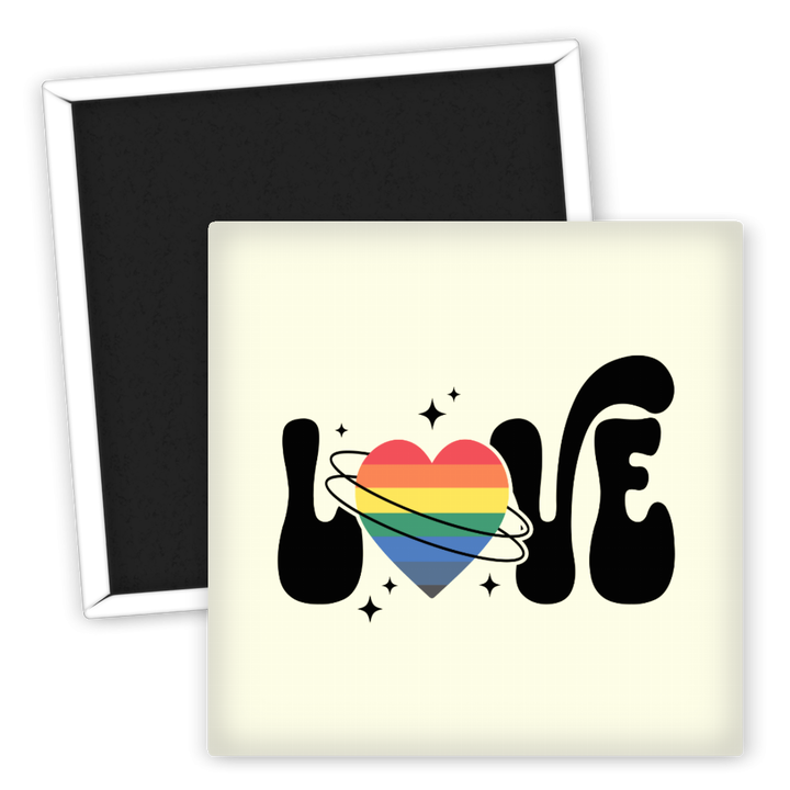 Zum Produkt Kühlschrankmagnet Love Herz Regenbogen LGBTQ+ Fans Geschenk
