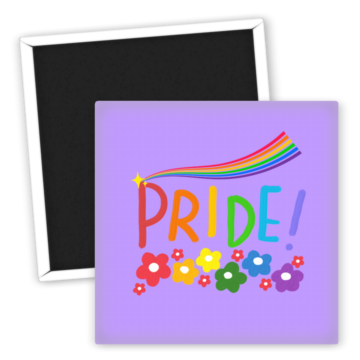 Zum Produkt Kühlschrankmagnet Regenbogen Pride Blütenmotiv für LGBTQ Fans