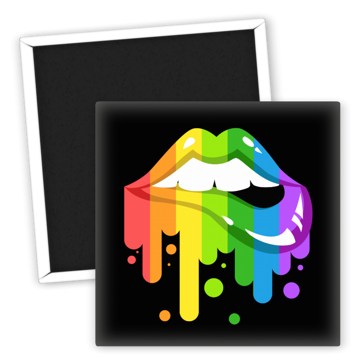 Zum Produkt Kühlschrankmagnet LGBTQ Lippen Motiv bunt 50mm