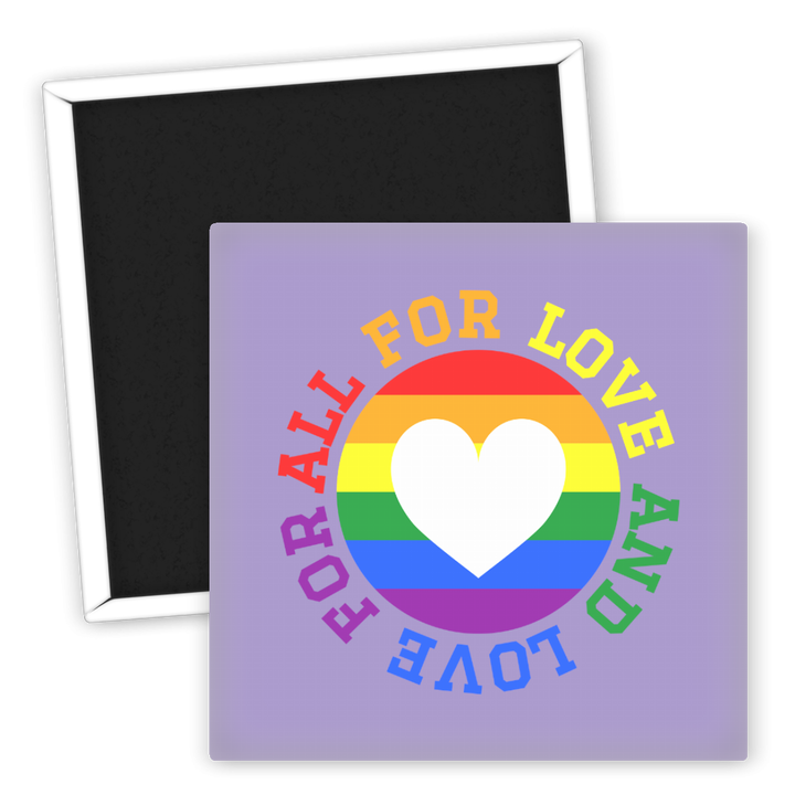Zum Produkt Kühlschrankmagnet LGBTQ Liebe für alle mit Regenbogenherz
