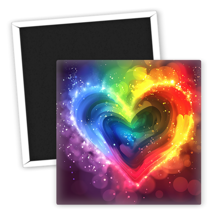 Zum Produkt Farbiger Herz Kühlschrankmagnet LGBTQ stolz und bunt