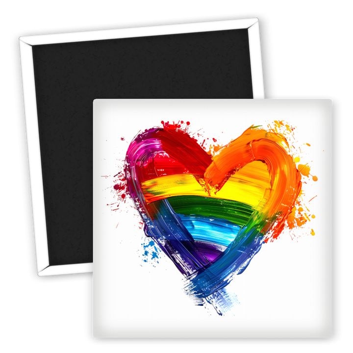 Zum Produkt Kühlschrankmagnet Regenbogen Herz LGBT stolz Deko Geschenk
