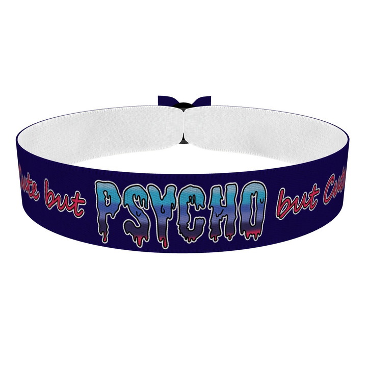 Zum Produkt Cute but psycho Stoffarmband