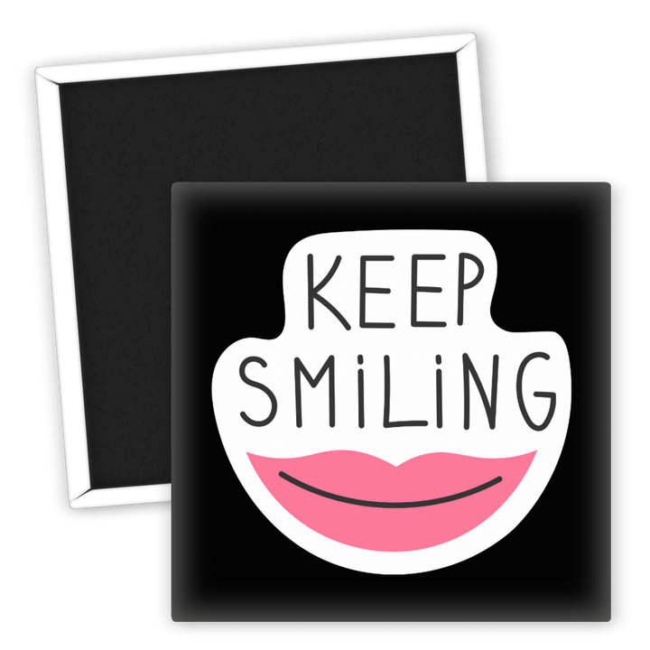 Zum Produkt Kühlschrankmagnet Keep Smiling Motivationsspruch dekorativ