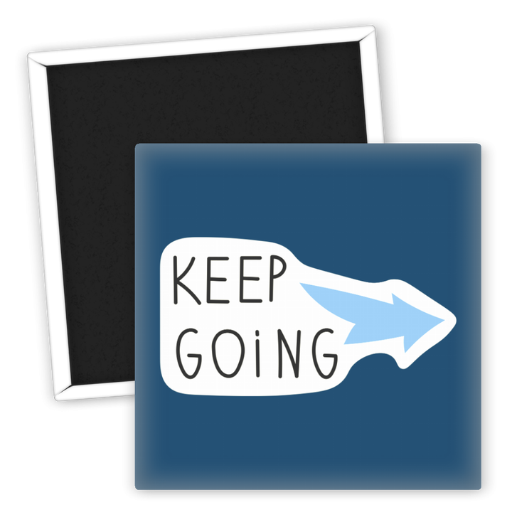 Zum Produkt Motivations Kühlschrankmagnet Keep Going mit Pfeil dekorativ