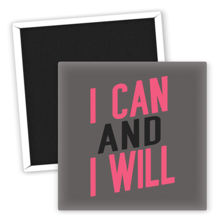 Zum Produkt Motivationsmagnet I Can And I Will für positive Energie
