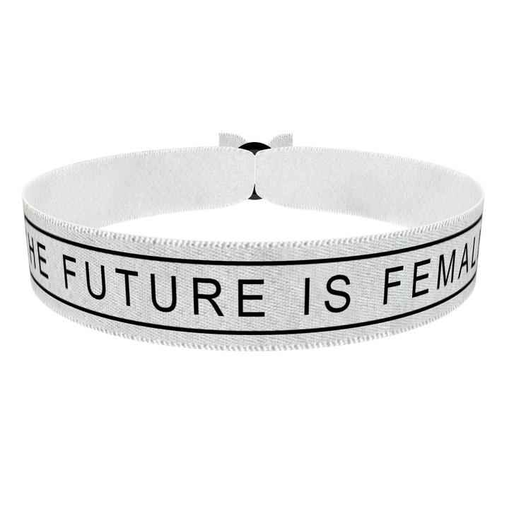 Zum Produkt The future is female weiß Stoffarmband