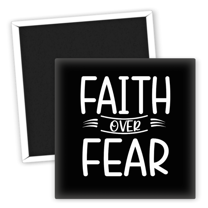 Zum Produkt Kühlschrankmagnet Faith Over Fear Motivation Zitat Design