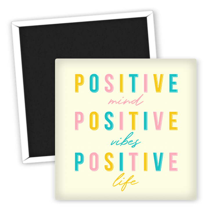 Zum Produkt Motivationsmagnet Positive Mind Vibes Life Kühlschrankmagnet