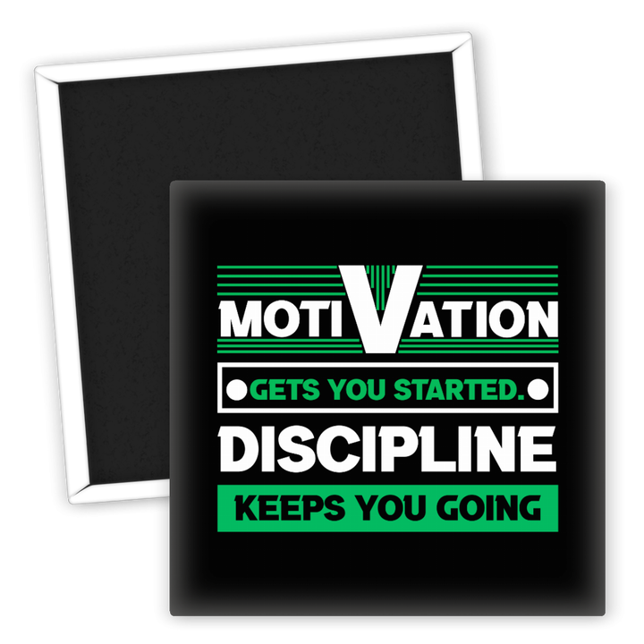 Zum Produkt Kühlschrankmagnet Motivation und Disziplin für Erfolgreiche
